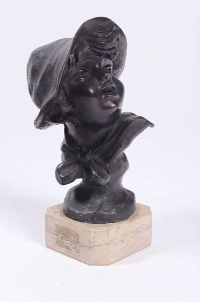 Piccolo Bronzo Raffigurante Scugnizzo Firmato Michetti