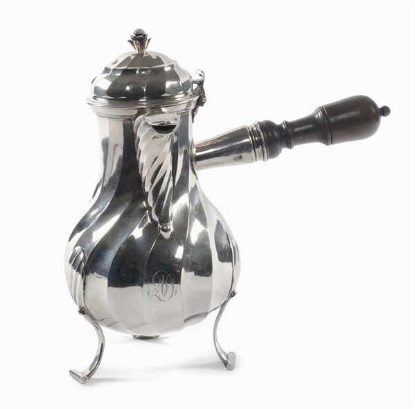 Caffettiera in argento eseguita a Lille 1792, argentiere Charles Giorge Albert Joseph