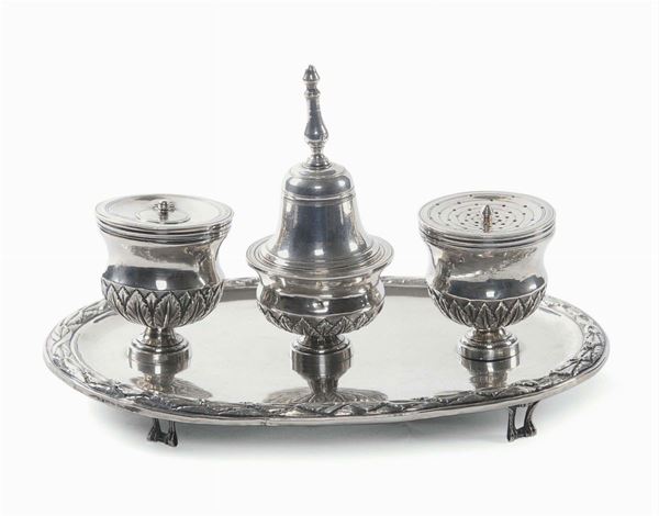 Calamaio Luigi XVI in argento, Genova 1793