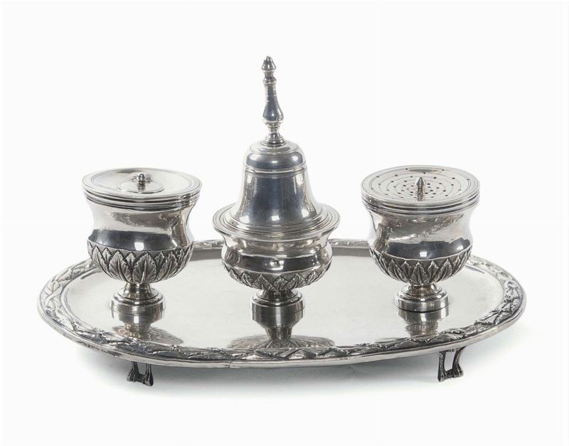 Calamaio Luigi XVI in argento, Genova 1793  - Asta Antiquariato e Dipinti Antichi - II - Cambi Casa d'Aste