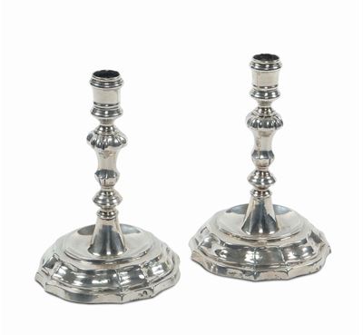 Coppia di Candelieri in Argento, Roma 1790 – 1810 Carlo Bartolotti