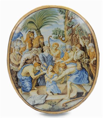 Placca in Maiolica, Castelli XVII Secolo