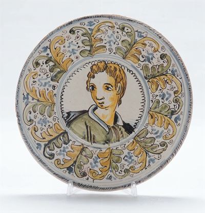 Piatto in Maiolica Castelli, Fornace Bussi, XVII Secolo