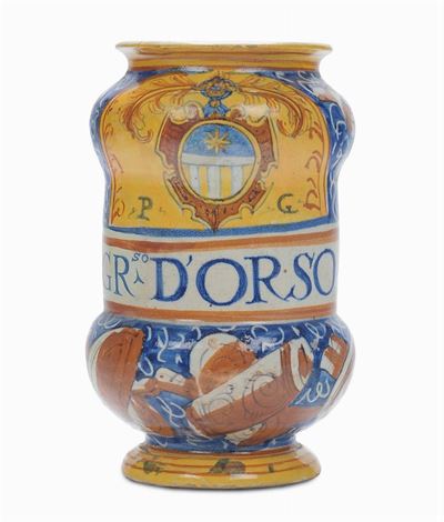 Albarello in Maiolica Casteldurante, XVII Secolo