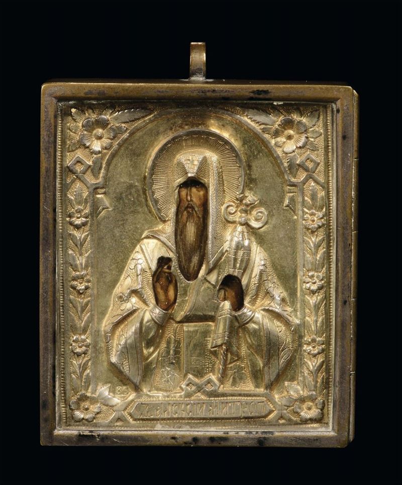 Scuola di San Pietroburgo, XIX secolo Sant’Alessio  - Asta Argenti, Orologi e Gioielli Antichi e Contemporanei - Cambi Casa d'Aste