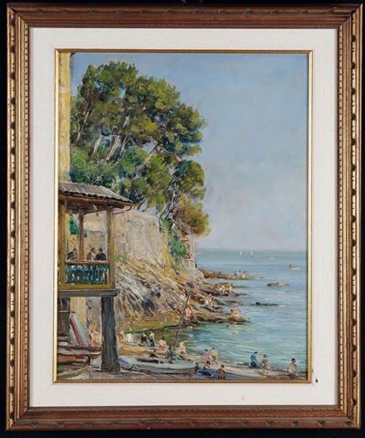Berto Ferrari (1887-1965)piccola Insenatura a Genova Capolungo