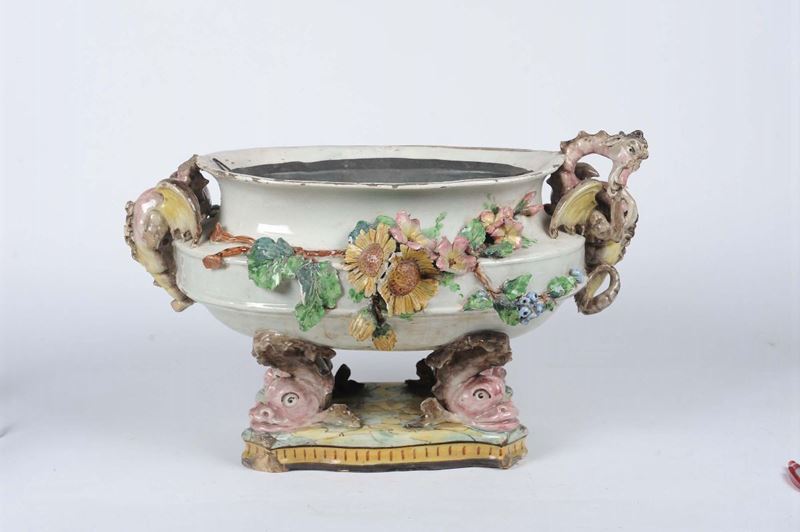 Centrotavola in ceramica policroma  - Auction Antique and Old Masters - II - Cambi Casa d'Aste