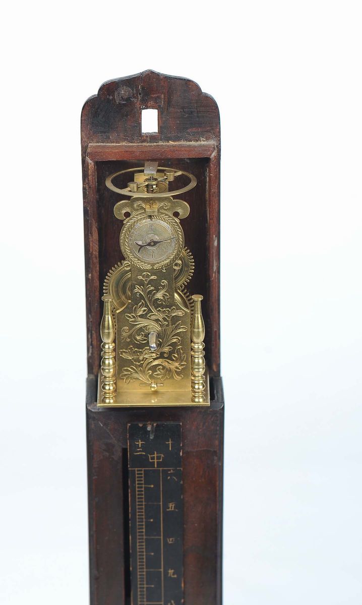 Orologio in Palissandro e Bronzo Dorato, Giappone XVIII-XIX Secolo