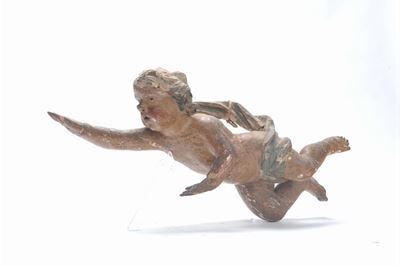 Angioletto in Legno Laccato, XVIII Secolo
