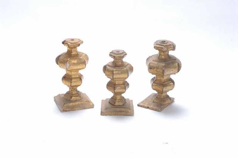 Tre porta palme in legno dorato  - Auction Antique and Old Masters - II - Cambi Casa d'Aste