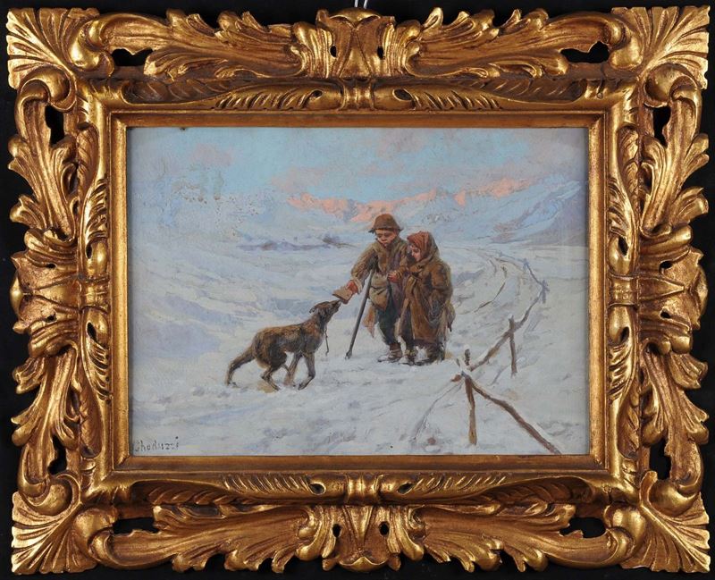 U. Gheduzzi Paesaggio con Neve  - Auction Antique and Old Masters - II - Cambi Casa d'Aste