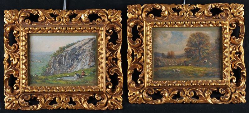 V. Raffel? Paesaggi  - Asta Antiquariato e Dipinti Antichi - II - Cambi Casa d'Aste