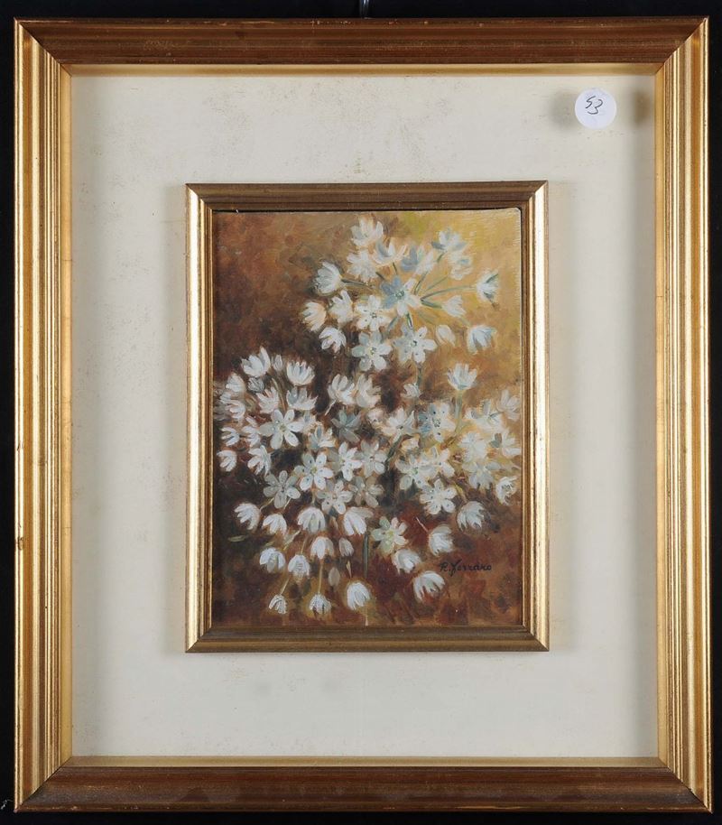 R. Ferraro Fiori bianchi  - Auction Antique and Old Masters - II - Cambi Casa d'Aste