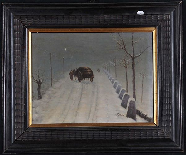 L.Carrà Carro nella neve