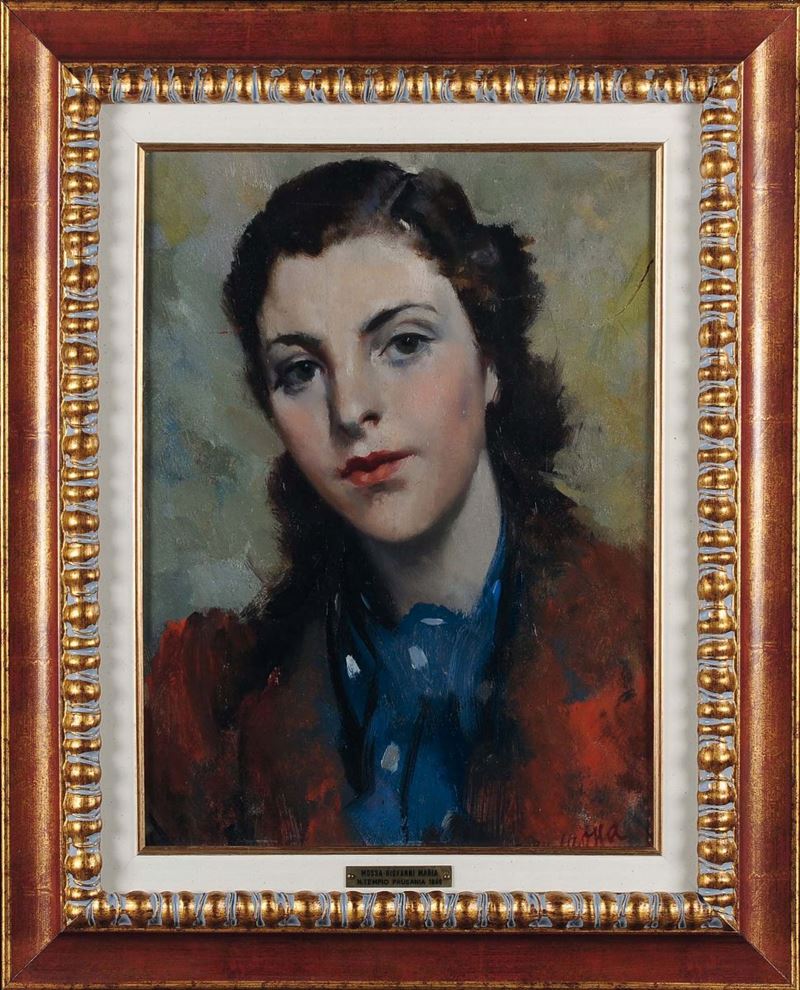 Giovanni Maria Mossa (1896-1973) Volto femminile  - Asta Dipinti del XIX e XX secolo - Cambi Casa d'Aste