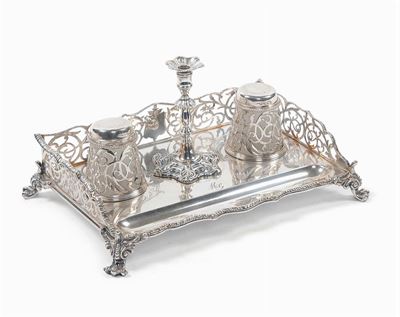 Calamaio in Argento, Londra 1856, Argentiere Barnard