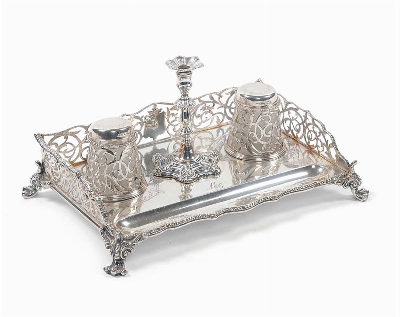 Calamaio in argento, Londra 1856,  argentiere Barnard  - Auction Antique and Old Masters - II - Cambi Casa d'Aste