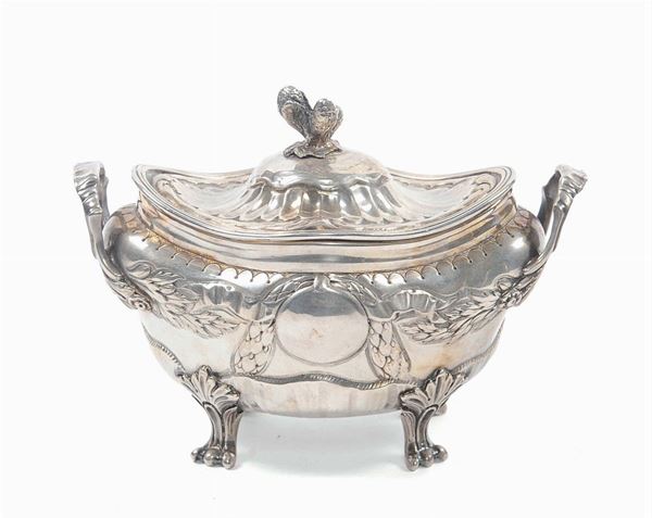 Zuccheriera in argento, Francia XVIII secolo