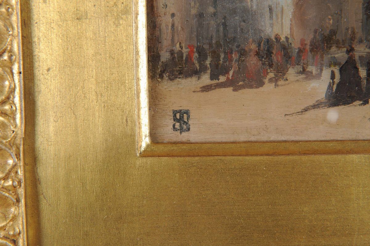 Telemaco Signorini (1835-1901)piazza Santa Croce, 1956/58