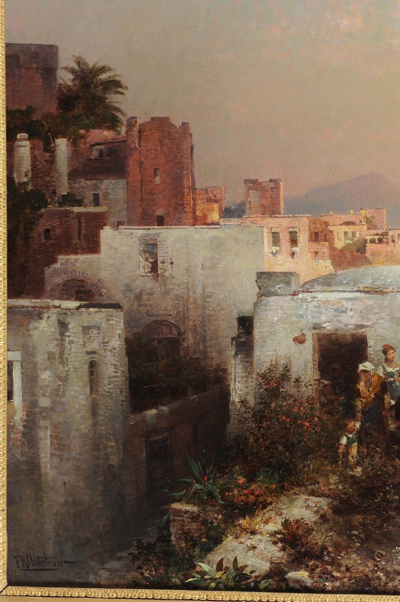 Franz Richard Unterberger (1838-1902)veduta della Costiera Amalfitana