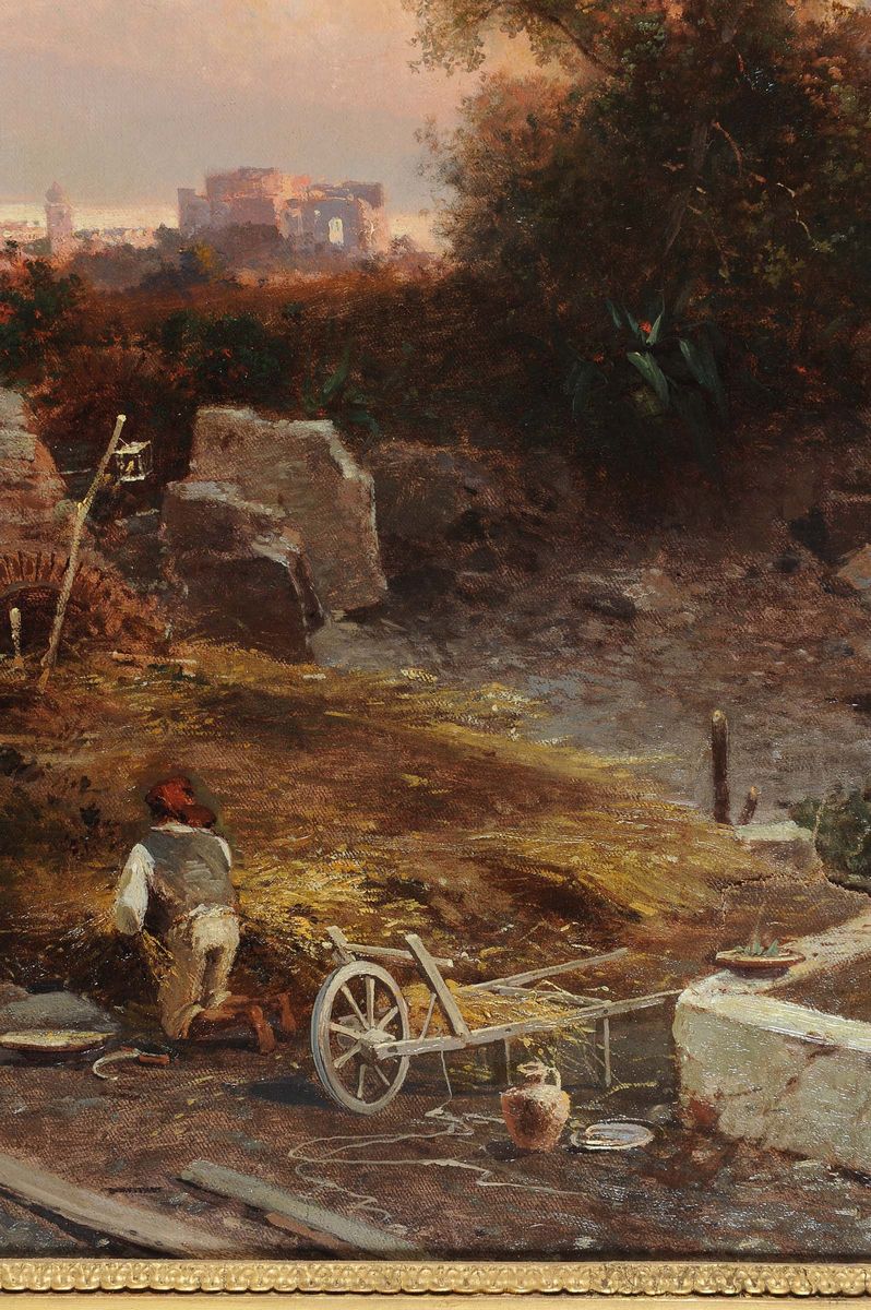Franz Richard Unterberger (1838-1902)veduta della Costiera Amalfitana