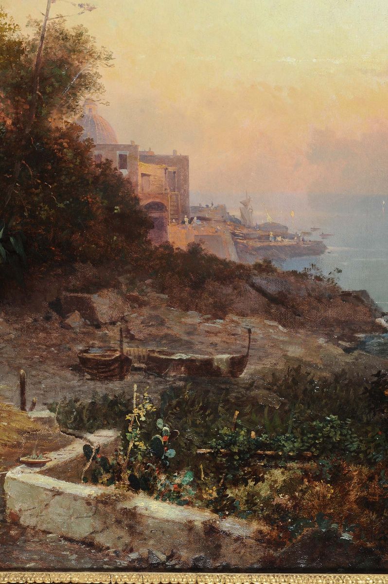 Franz Richard Unterberger (1838-1902)veduta della Costiera Amalfitana