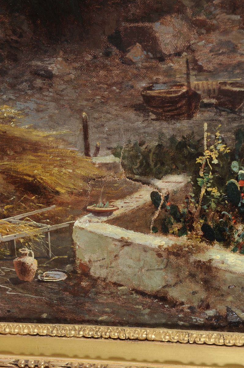 Franz Richard Unterberger (1838-1902)veduta della Costiera Amalfitana