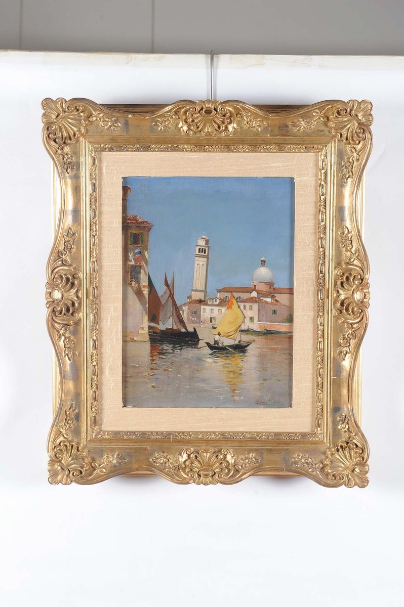 Rubens Santoro (1859-1942)veduta di Venezia
