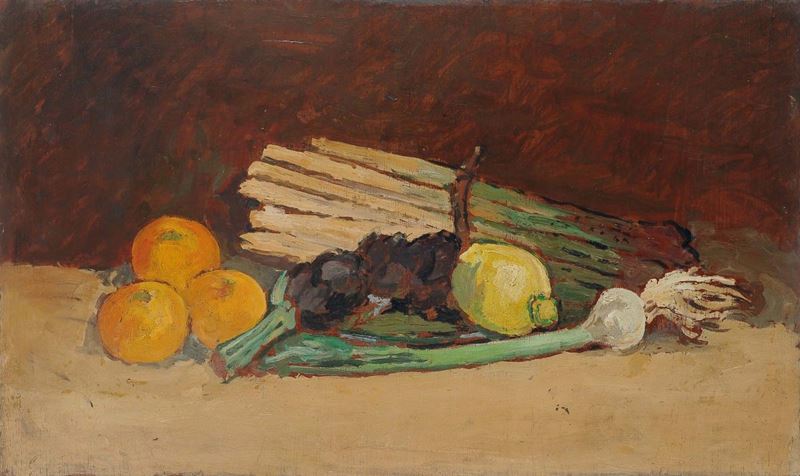 Anonimo del XIX secolo Natura morta con verdura  - Auction 19th and 20th Century Paintings - Cambi Casa d'Aste