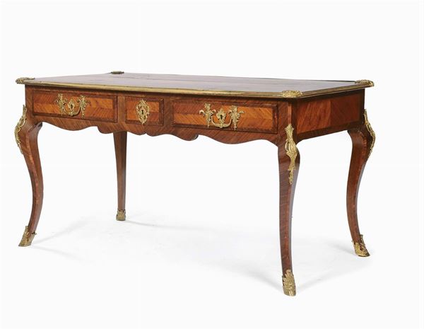 Scrivania Napoleone III interamente lastronata, Francia fine XIX secolo