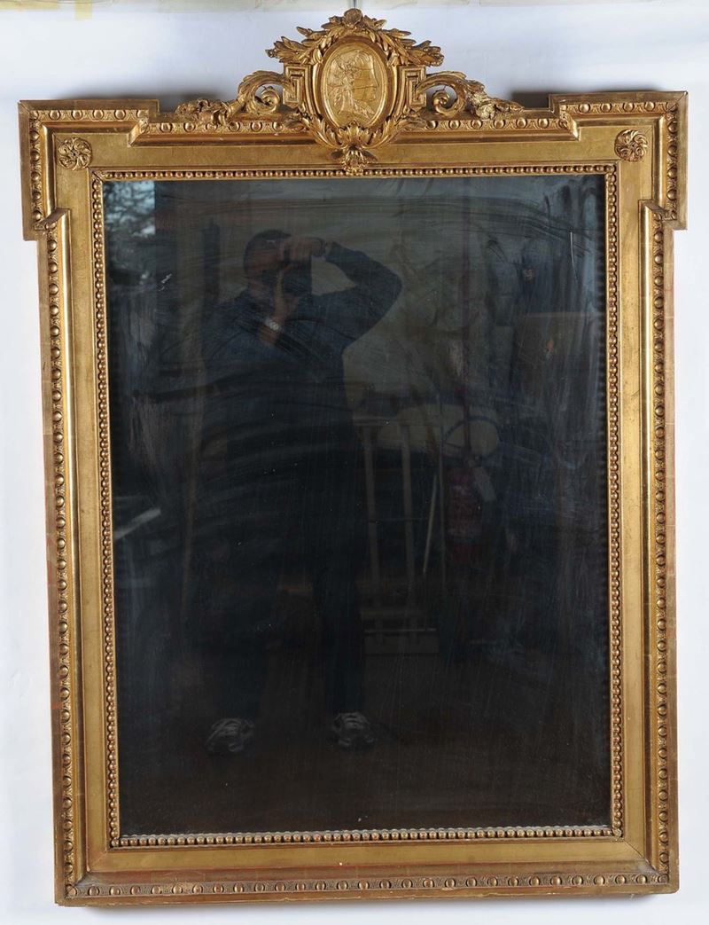 Specchiera dorata in stile neoclassico, XIX secolo  - Auction Antique and Old Masters - II - Cambi Casa d'Aste