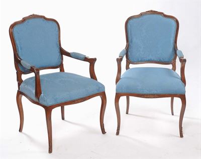 Coppia Poltroncine in Mogano