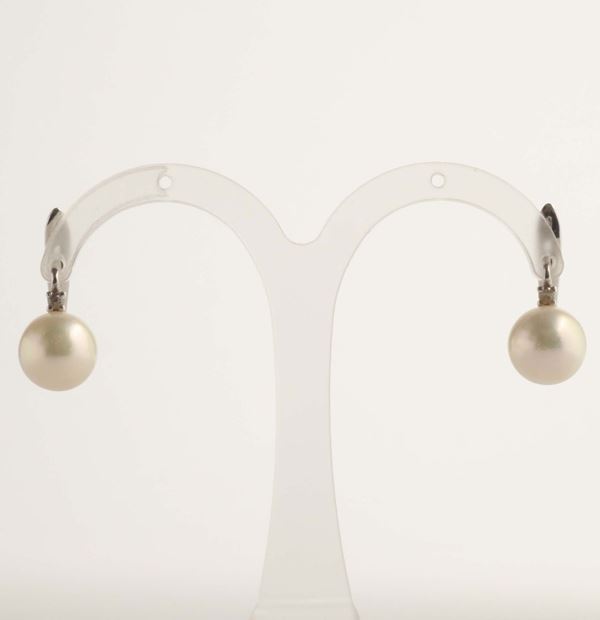 Two pair of  cultured pearl earrings