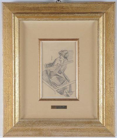 Cornelio Geranzani (1880-1955), Attribuito Afigura su Sdraio