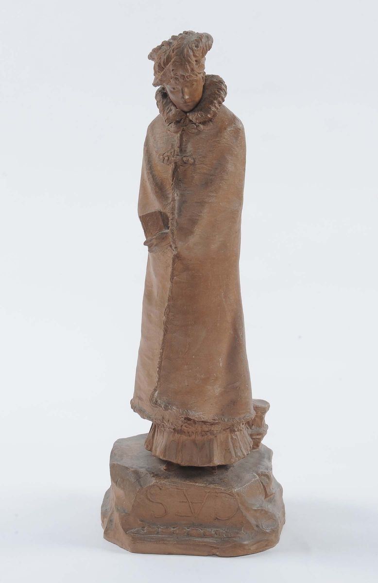 Luigi Preatoni (XIX-XX) Figura femminile, 1880  - Auction Antique and Old Masters - II - Cambi Casa d'Aste