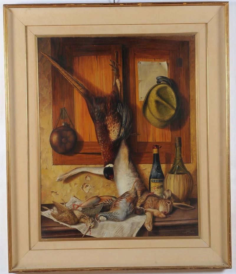 Nino Parda Natura morta con cacciagione  - Asta Antiquariato e Dipinti Antichi - II - Cambi Casa d'Aste