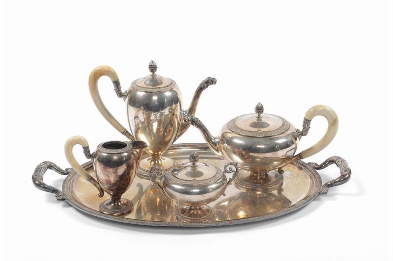 Servizio da té e caffè in argento  - Asta Antiquariato e Dipinti Antichi - II - Cambi Casa d'Aste