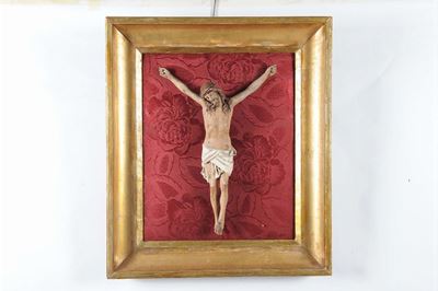 Cristo in Papier-mache Laccato in Policromia