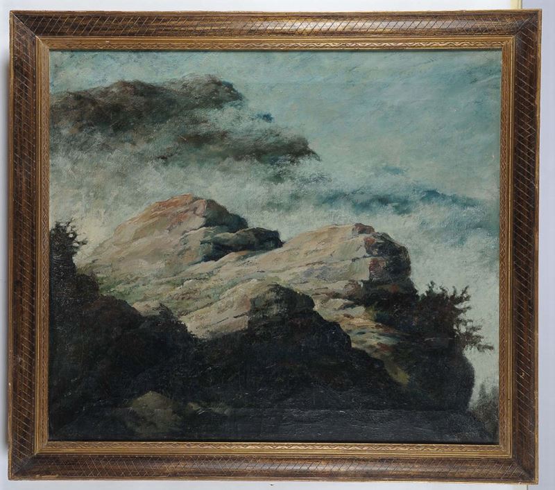 Anonimo del XX secolo Paesaggio roccioso  - Auction Antique and Old Masters - II - Cambi Casa d'Aste