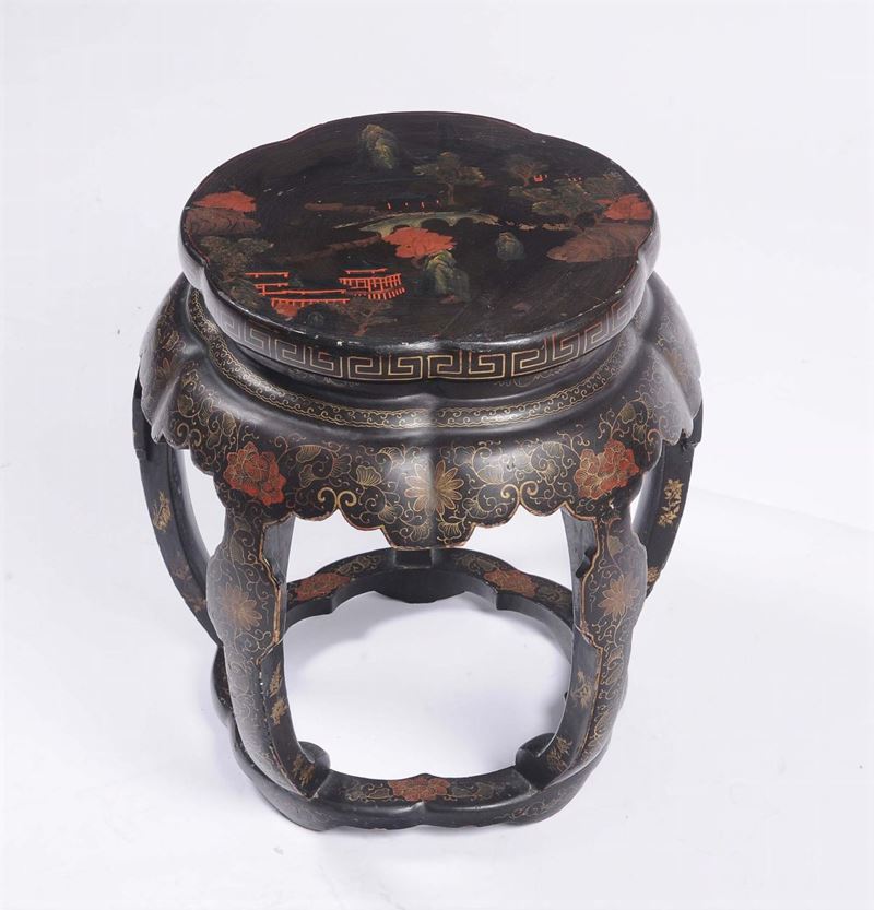 Sgabello in legno ebanizzato, Cina  - Auction Antique and Old Masters - II - Cambi Casa d'Aste