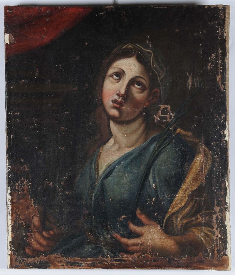 Scuola Italiana del XVII secolo Santa in estasi  - Auction Antique and Old Masters - II - Cambi Casa d'Aste