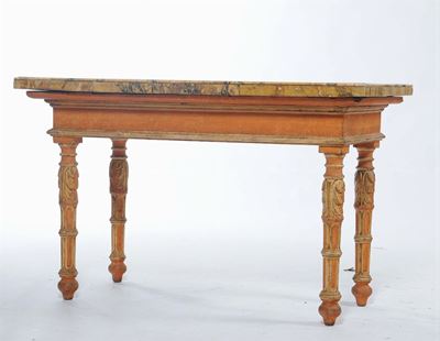Console Luigi XIV Intagliata e Laccata, XVIII Secolo