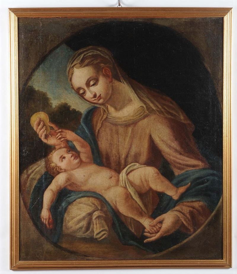 Scuola del XVIII secolo Madonna con Bambino  - Asta Antiquariato e Dipinti Antichi - II - Cambi Casa d'Aste