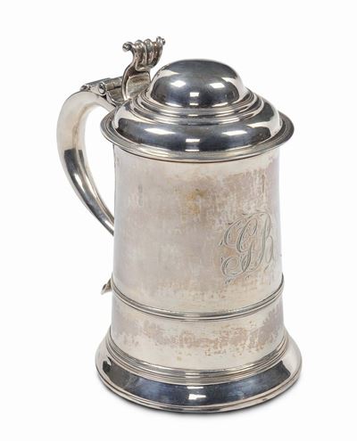 Tankard Georgiano in Argento, Londra 1766