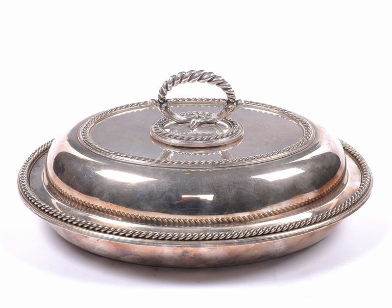 Legumiera ovoidale in silver plated  - Auction Asta a Tempo Antiquariato - Cambi Casa d'Aste