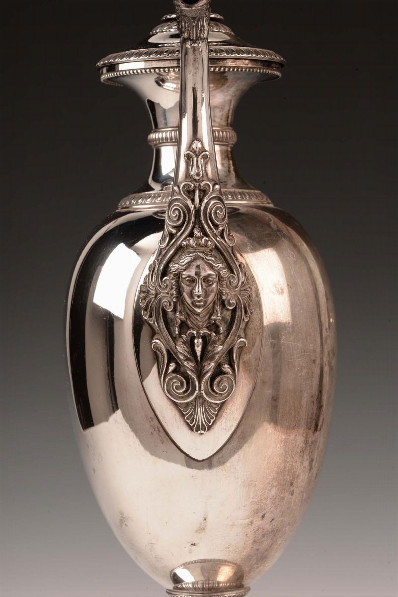 Grande Caffettiera in Argento Impero, Milano, Argentiere Tommaso Panizza (1837-1868)