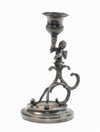 Bugia in Argento con Amorino, Roma - Pietro Stefani (1843-1857)