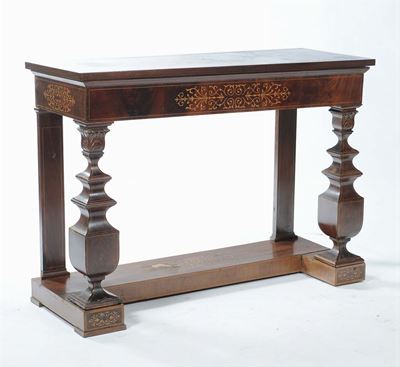 Console Carlo X Lastronata ed Intarsiata