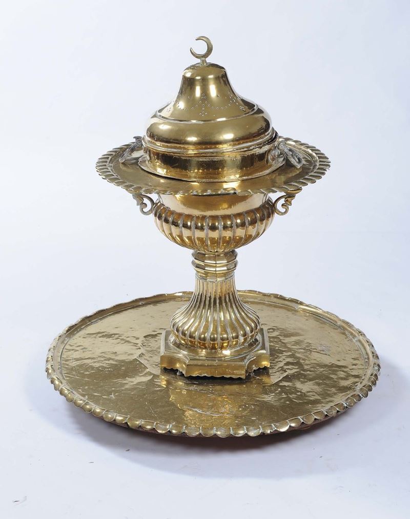 Grande braciere in ottone, Nord Africa XIX secolo  - Auction Time Auction 8-2014 - Cambi Casa d'Aste