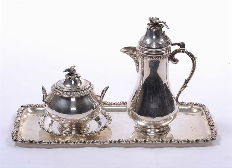 Servizio da caffè in argento, Egitto fine XIX secolo  - Asta Antiquariato e Dipinti Antichi - II - Cambi Casa d'Aste